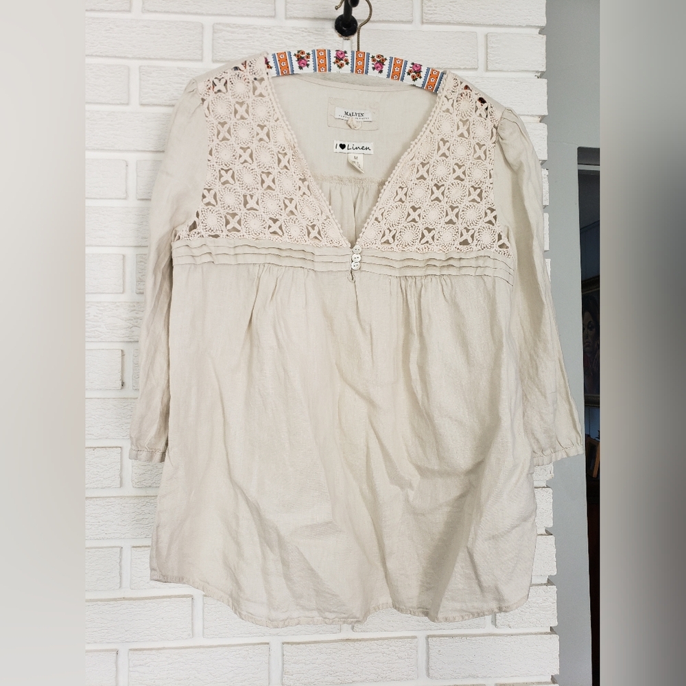 Melvin linen top made in Germany size medium